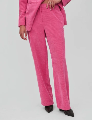 Pantaloni Vila, roz, 42 Roz