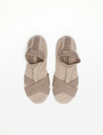 Papuci de casa Zara, crem, 36-38