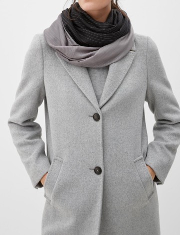 Esarfa circulara s.Oliver, negru/gri, ONE SIZE