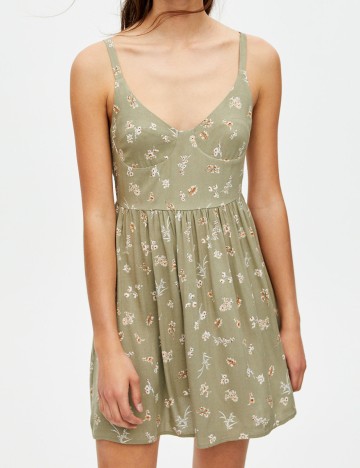Rochie Pull&Bear, verde/kaki, M