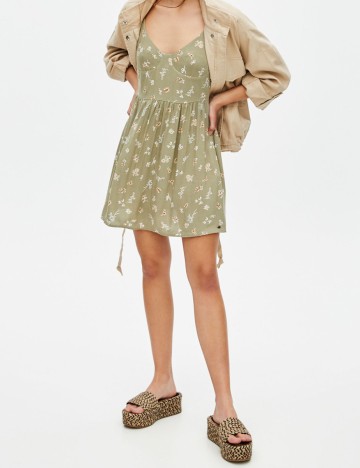 Rochie Pull&Bear, verde/kaki, M
