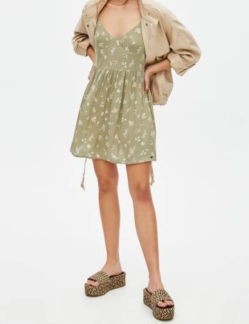 Rochie Pull&Bear, verde/kaki, M