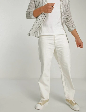 Pantaloni Jack&Jones, ecru, W32/L32 Alb