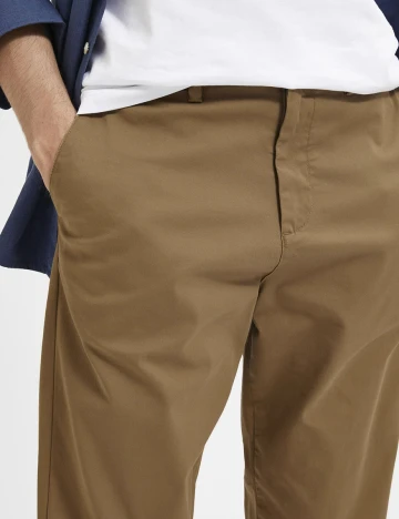 Pantaloni Selected, maro, W32/L32