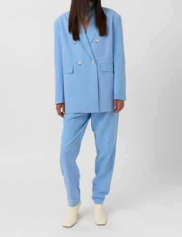 Pantaloni Something New, bleu, 38 Albastru