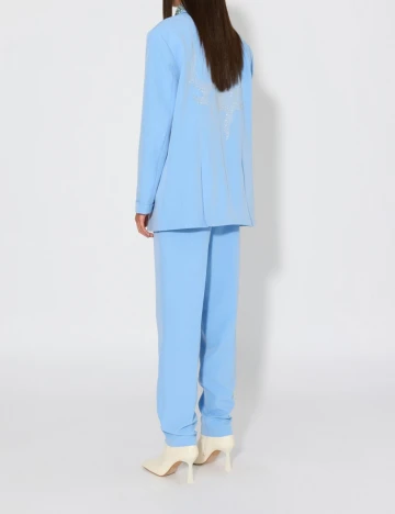 Pantaloni Something New, bleu, 38 Albastru