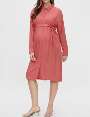 Rochie medie Mamalicious, roz, XL