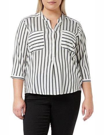 
						Camasa Vero Moda, alb/negru