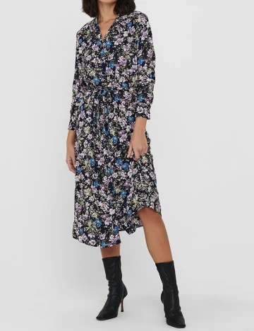 Rochie medie Jacqueline de Yong, floral, 36 Floral print