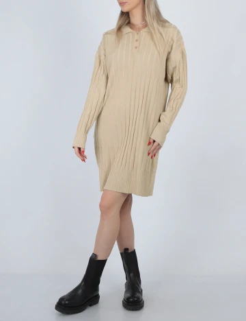 Rochie scurta Dazy, bej, M