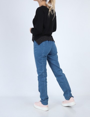 Pantaloni b.young, albastru, S