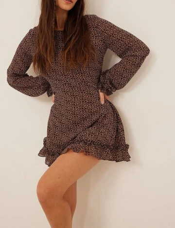 Rochie scurta NA-KD, maro, 38