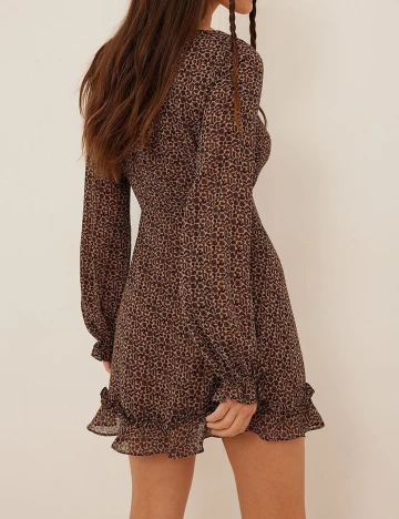 Rochie scurta NA-KD, maro, 38