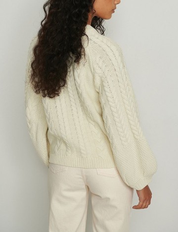 Pulover NA-KD, ecru, S