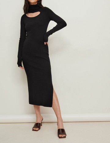 Rochie medie NA-KD, negru, S