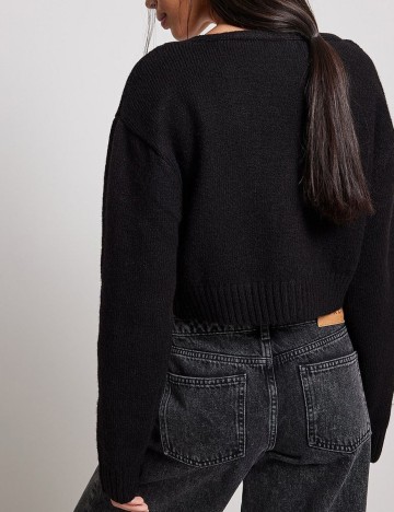 Cardigan NA-KD, negru, XS