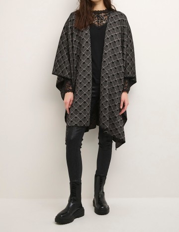 Poncho Cream, negru