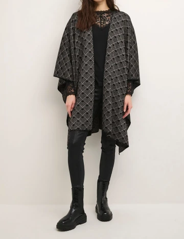 Poncho Cream, negru