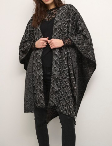 Poncho Cream, negru