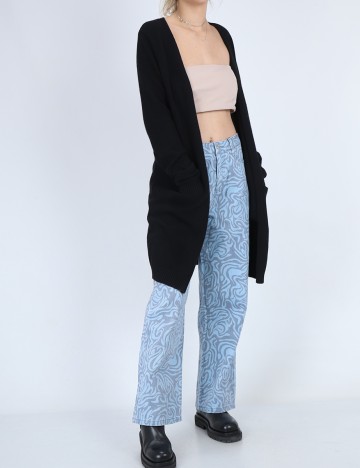 Cardigan Cream, negru, S