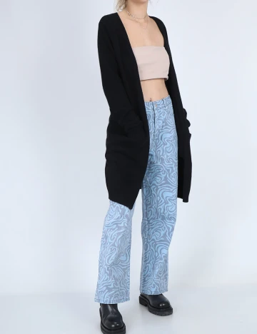 Cardigan Cream, negru, S