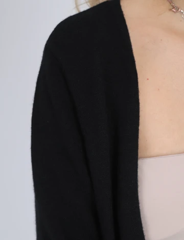 Cardigan Cream, negru, S