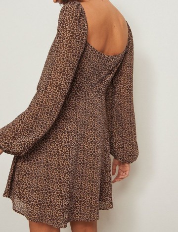 Rochie scurta NA-KD, animal print, 32