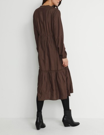 Rochie medie Cream, maro, 40