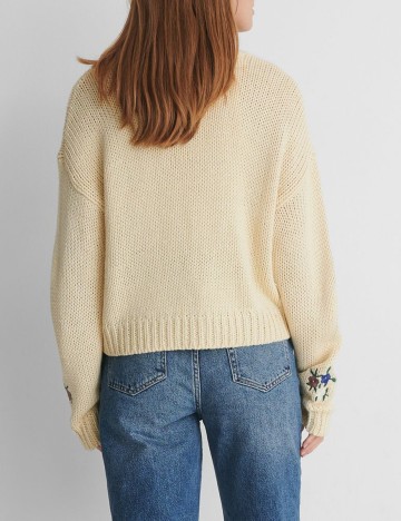 Pulover NA-KD, crem, S