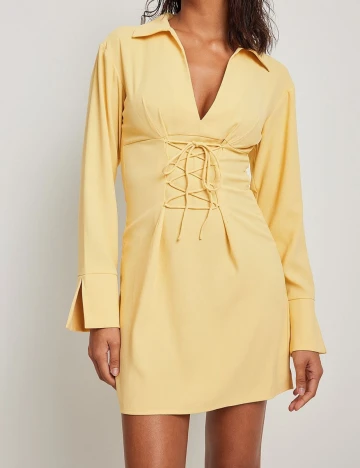Rochie scurta NA-KD, galben, 36