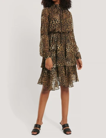 Rochie scurta NA-KD, animal print, S