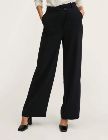 Pantaloni Mango, negru Negru