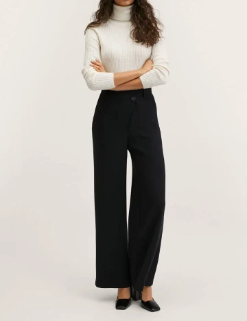 Pantaloni Mango, negru Negru