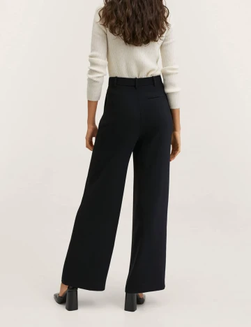 Pantaloni Mango, negru Negru