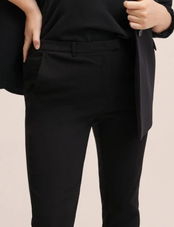 Pantaloni Mango, negru Negru