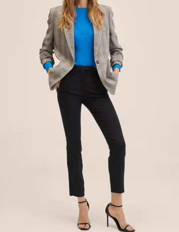 Pantaloni Mango, negru Negru