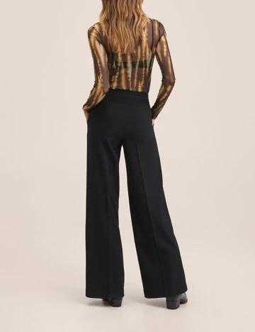Pantaloni Mango, negru Negru