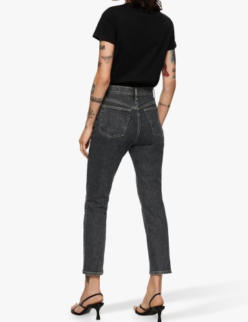 Blugi Mango, gri inchis