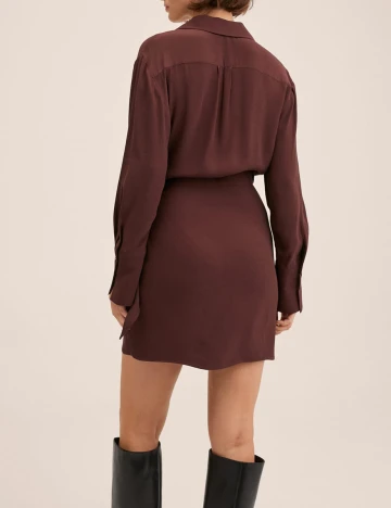 Rochie scurta Mango, maro