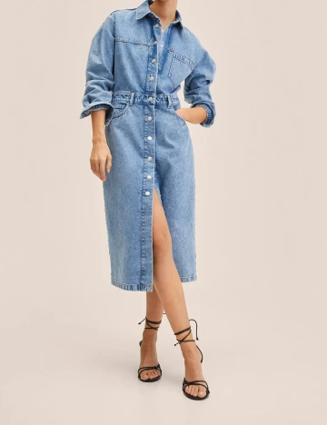 Rochie medie Mango, albastru