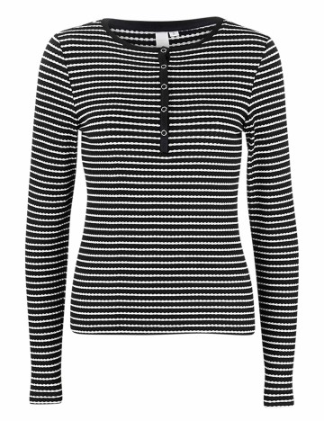 Bluza Q/S, alb/negru