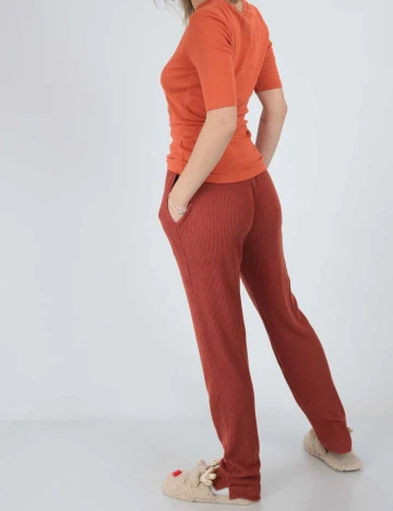 Pantaloni de pijama Triumph, caramiziu, 38