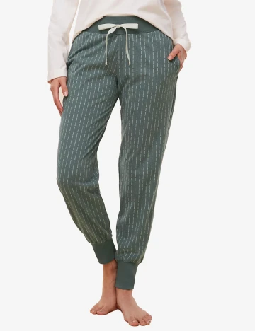 Pantaloni de pijama Triumph, verde, 38 Verde