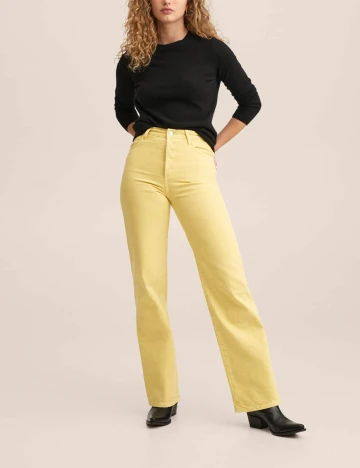 Blugi Mango, galben, 42 Galben