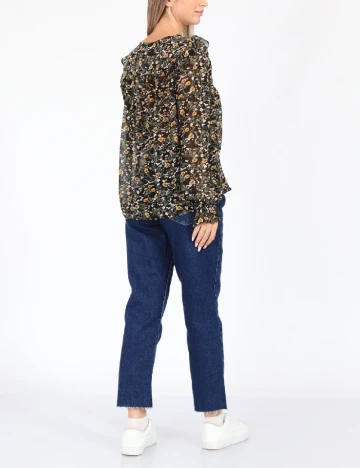 Camasa Q/S, negru floral