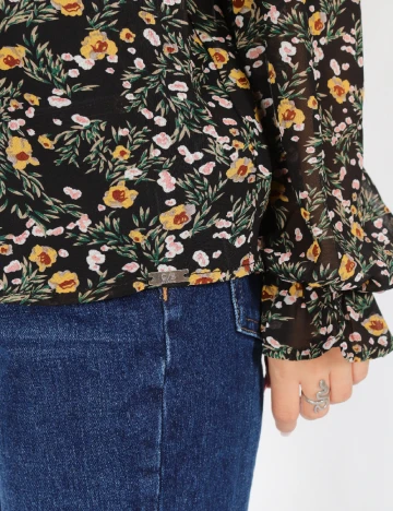 Camasa Q/S, negru floral