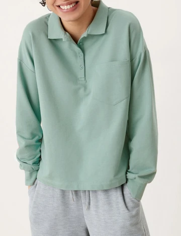 Bluza Q/S, turcoaz Albastru