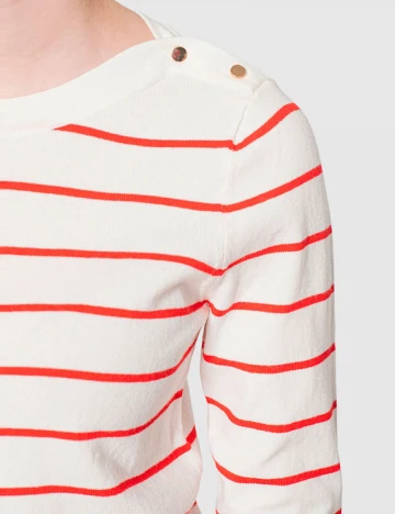 Bluza Vero Moda, alb/rosu