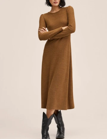 Rochie medie Mango, maro Maro