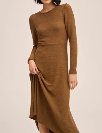 Rochie medie Mango, maro